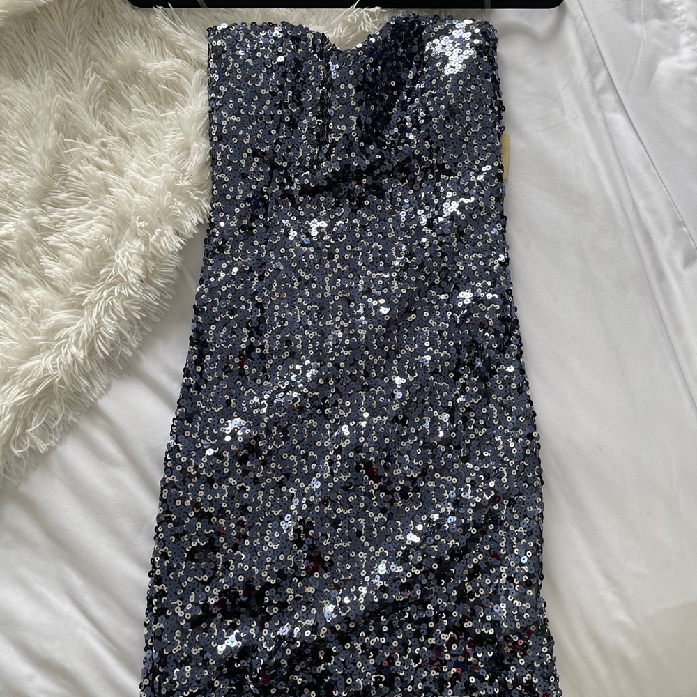 NWT Sequin Strapless Dress Size 6